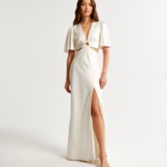 Abercrombie & Fitch Dresses & Skirts - Abercrombie & Fitch Angel Sleeve O-Ring Cutout Maxi Dress - Medium NWT